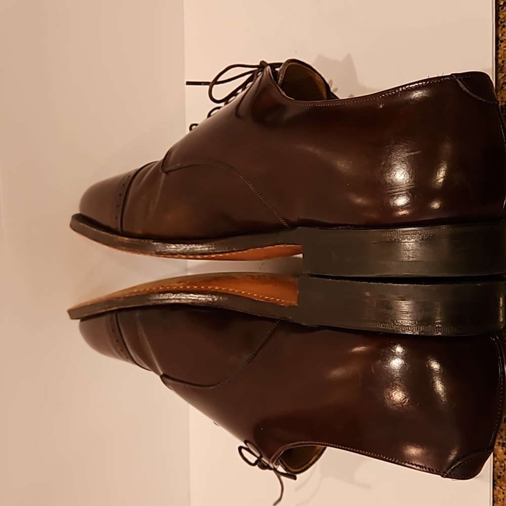 Johnston & Murphy Men’s Cap-Toe Oxfords in Dark Brown - Picture 11 of 11
